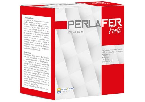 Perlafer Forte integratore di ferro con vitamine e lattoferrina 20 fialoidi 5ml