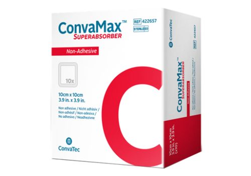 Convamax Superabsorber medicazione avanzata non adesiva 10 x 10cm 10 pezzi