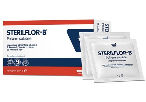 Sterilflor-B integratore integratore per la funzione intestinale polvere solubile 12 bustine