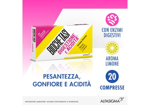 BIOCHETASI DIGESTIONE E ACIDITA' 20 COMPRESSE MASTICABILI