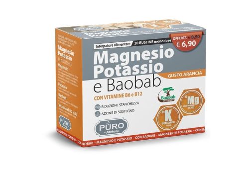 Puro Magnesio Potassio e Baobab 20 bustine