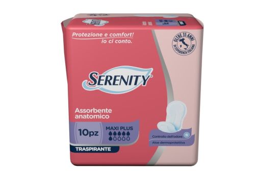 Serenity maxi Plus assorbenti anatomici traspiranti 10 pezzi