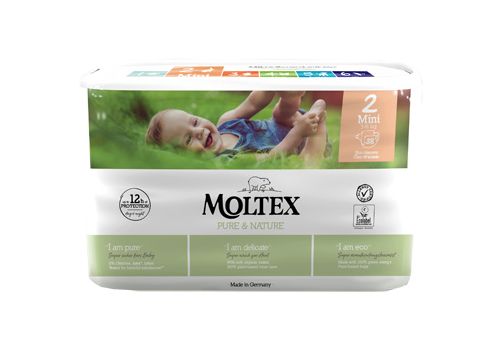 Moltex pure&nature pannolini per bambini taglia 2 mini 3-6kg 38 pezzi