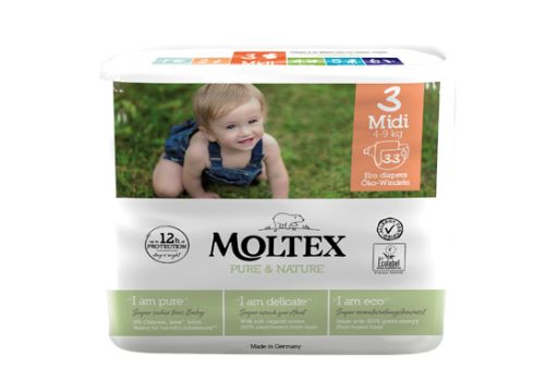 Moltex Pure&Nature pannolini per bambini taglia 3 midi 4-9kg 33 pannolini