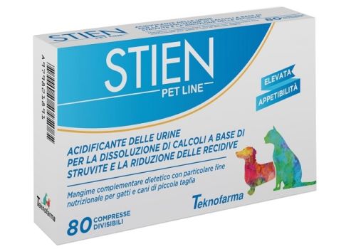 Stien Pet Line mangime complementare per la funzione urinaria di cani e gatti 80 compresse appetibili