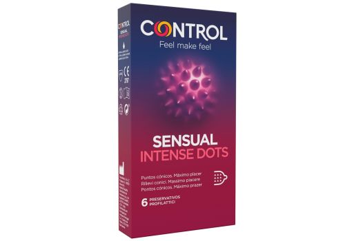 Control Sensual Intense Dots profilattici 6 pezzi