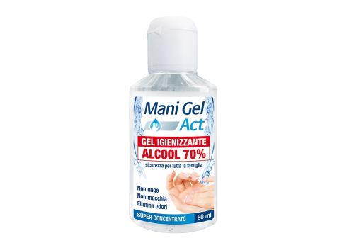 Mani Gel Act gel igienizzante alcol 70% super concentrato 80ml