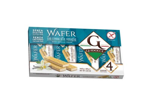 Guidolce wafer alla vaniglia senza glutine 250 grammi