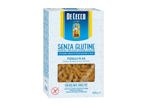 De Cecco senza glutine fusilli n.34 400 grammi