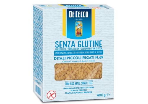 De Cecco senza glutine ditali piccoli rigati n.69 400 grammi