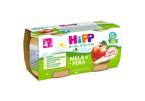 Hipp Biologico mela pera omogeneizzato 2 x 80 grammi