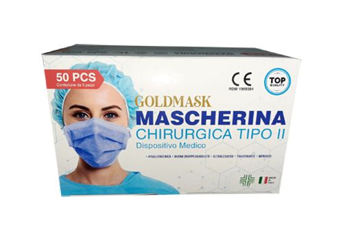 Goldmask mascherina chirurgica tipo 2 50 pezzi