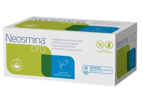 Neosmina Oro integratore vasoprotettore 20 stick pack orosolubili