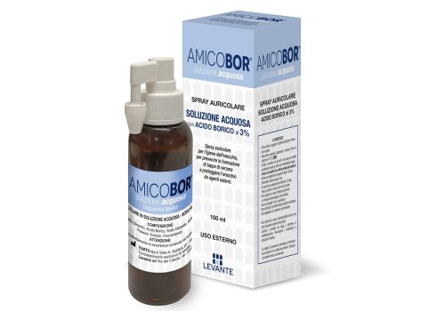 Amicobor spray auricolare soluzione acquosa per l'igiene dell'orecchio 100ml