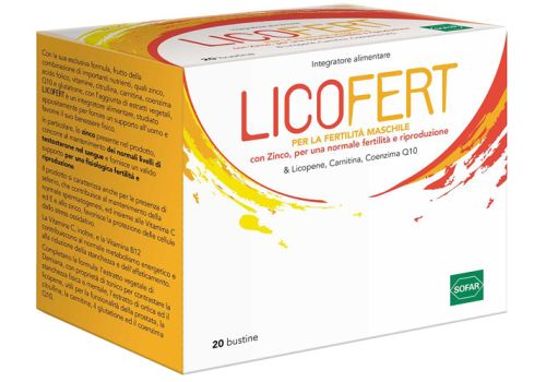 Licofert integratore per l'apparato urogenitale e il benessere sessuale 20 bustine