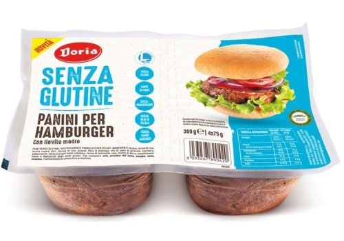 Doria senza glutine panini hamburger 4 x 75 grammi