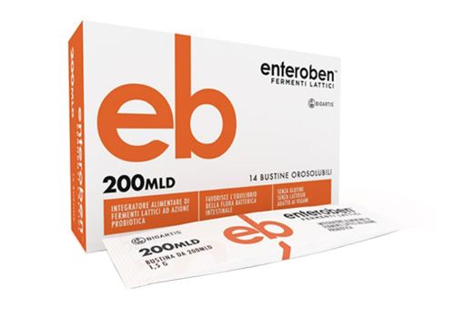 Enteroben 200mld integratore a base di fermenti lattici 14 bustine orosolubili