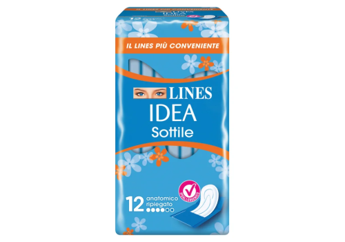 Lines Idea assorbenti sottili ripiegati anatomici 12 pezzi