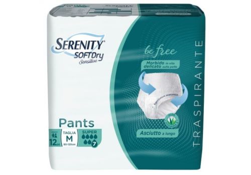 Serenity Soft Dry Sensitive Super pants taglia M 12 pezzi