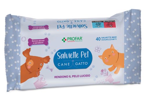 Profar salviette talco pet per cane e gatto 40 pezzi