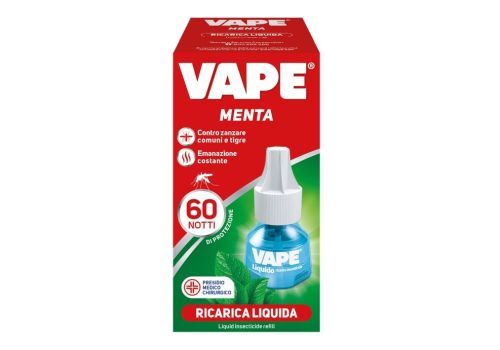 Vape menta antizanzare ricarica liquida 480 ore 60 notti