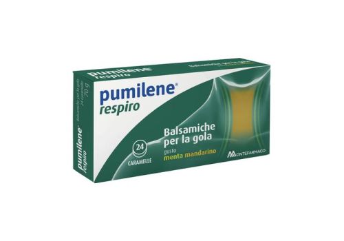 Pumilene Respiro caramelle balsamiche per la gola menta mandarino 24 pezzi