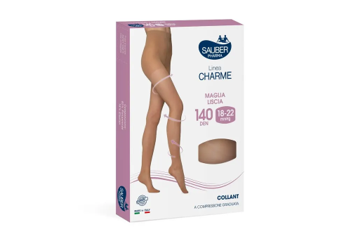 Sauber Linea Charme 18-22mmhg collant maglia liscia 140 denari colore medio taglia 4