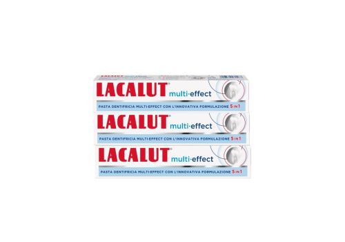 Lacalut multi effect plus 5 in 1 dentifricio tris 3 x 75ml