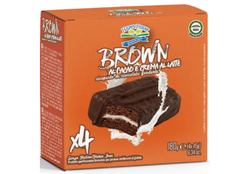 Happy Farm Browm al cacao e crema al latte 180 grammi