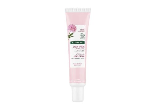 Klorane crema viso leggera alla peonia protettiva e lenitiva per pelle sensibile 40ml