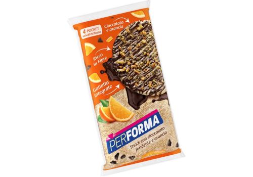 PERFORMA GALLETTA INTEGRALE CIOCCOLATO FONDENTE/ARANCIA  4X139G