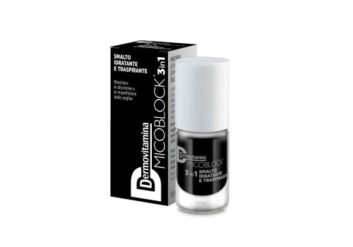 Dermovitamina Mico Block 3 in 1 smalto nero  idratante e traspirante 5ml