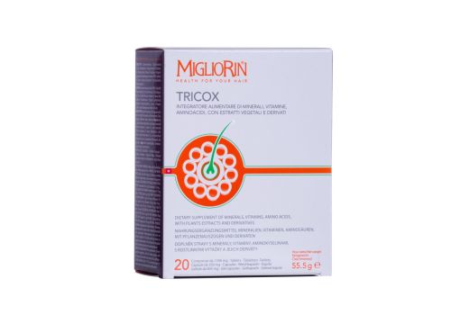 Tricox integratore per il benessere dei capelli 20 tavolette + 20 capsule + 20 soft gels 