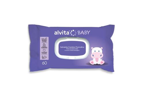 Alvita Baby pure Water salviette detergenti 60 pezzi