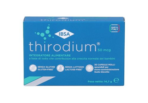 Thirodium 50mcg integratore per la tiroide 30 capsule molli