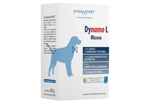 Dynamo L Medium alimento complementare ad azione tonica per cani 20 bustine 10 grammi