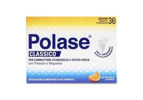 Polase integratore alimentare sali minerali organici magnesio potassio arancia 36 bustine