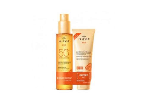 Nuxe Sun spf 50 olio solare viso e corpo 150ml + latte doposole 100ml