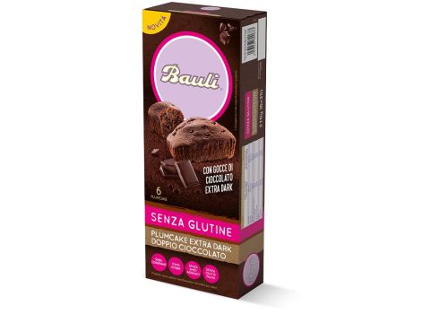 Bauli senza glutine plumcake extra dark doppio cioccolato 6 x 35 grammi