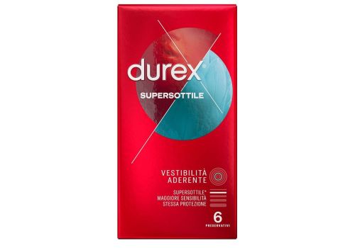 Durex Supersottile vestibilità aderente 6 profilattici