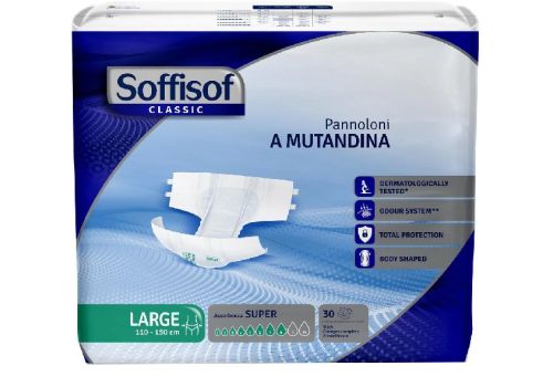 Soffisof Classic pannoloni a mutandina super taglia L 30 pezzi 