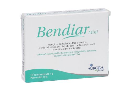 Bendiar Mini mangime complementare per il benessere intestinale di cani e gatti 10 compresse