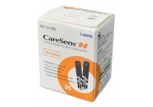 Caresens n strisce reattive per glicemia 25 pezzi