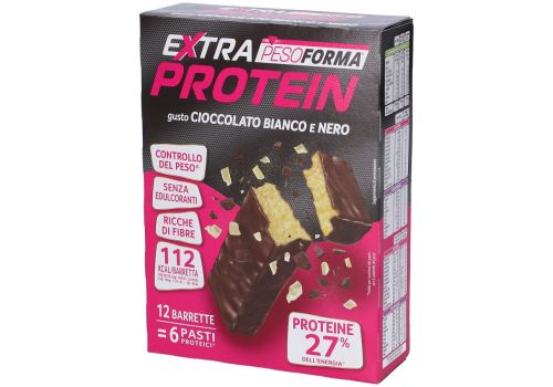 Pesoforma Extra Protein barretta cioccolato bianco e nero 12 pezzi