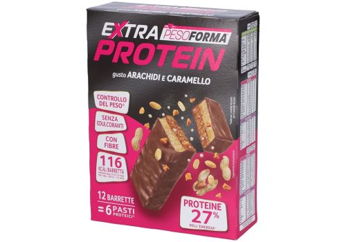 Pesoforma Extra Protein barretta arachidi e cramello 12 pezzi