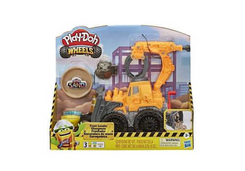 Hasbro Play-Doh front loader playset con plastilina colori assortiti 3 vasetti