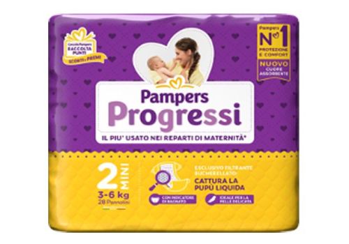 Pampers Progressi pannolini 3-6kg taglia 2 mini 28 pezzi