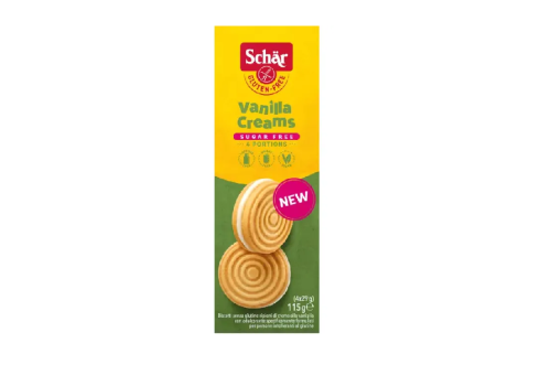 Schar senza glutine Vanilla Creams sugar free 115 grammi