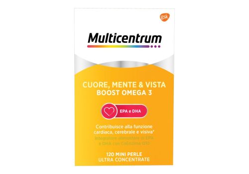 Multicentrum Cuore Mente & Vista Boost Omega 3 120 mini perle