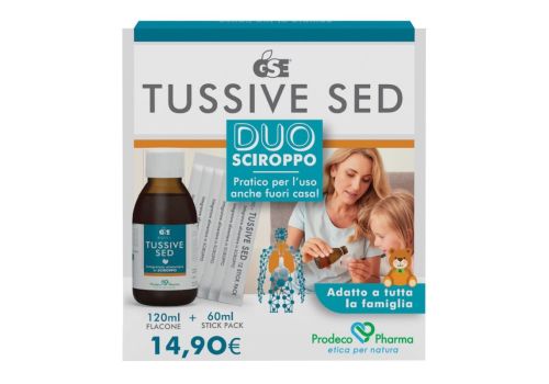 Gse Tussive sed duo per tosse secca flacone 120ml + 6stick